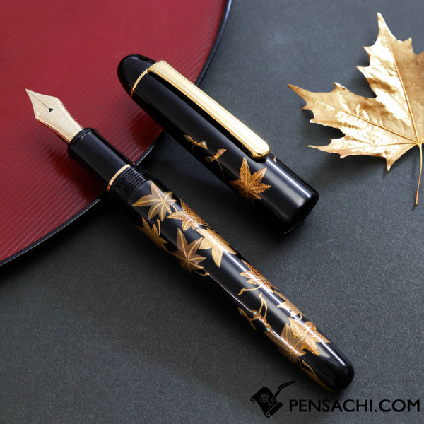 邦楽 nite full makers sunrize PLATINUM #3776 Century Luxury Kaga Hira Maki-e Fountain Pen
