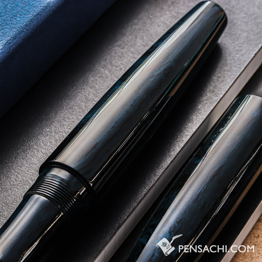 EBOYA Hakobune (Large) Fountain Pen - Shinkai Blue - PenSachi Japanese Limited Fountain Pen