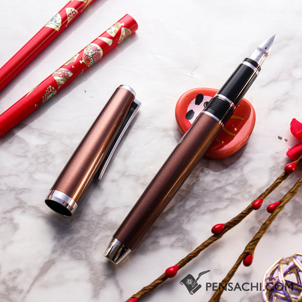 PILOT Falcon Elabo Metal Fountain Pen - Brown | PenSachi - Japan