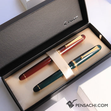 Limited Set Pilot Custom 74 Deep Red & Dark Green - PenSachi Japanese Limited Fountain Pen