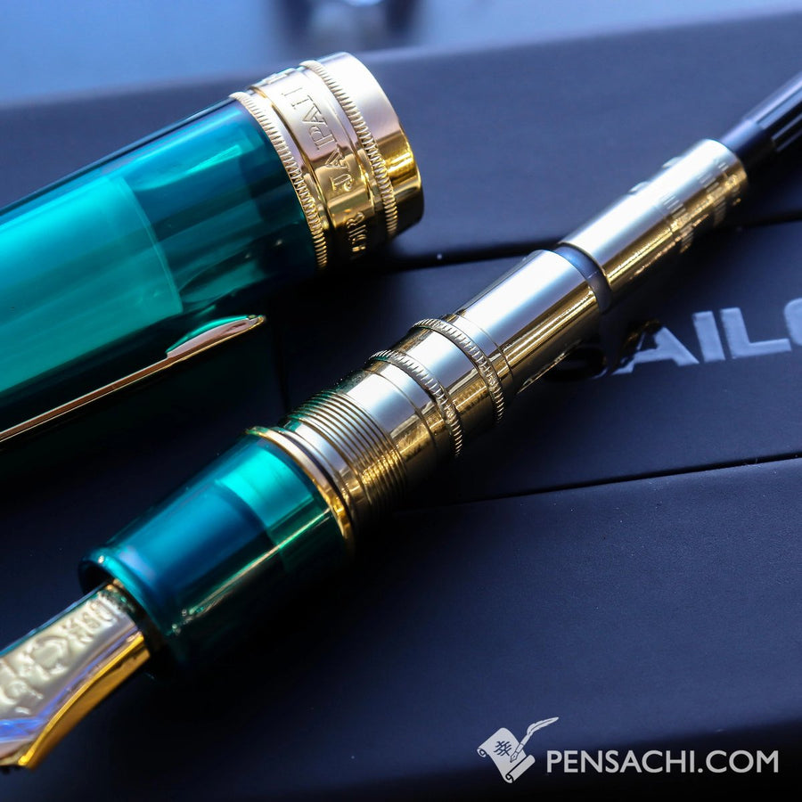 SAILOR King of Pen Pro Gear Fountain Pen - Teal Green - PenSachi Japanese Limited Fountain Pen