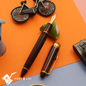SAILOR Limited Edition 1911 Standard (Mid size) 21 Demonstrator Fountain Pen - Walnut Brown - PenSachi Japanese Limited Fountain Pen