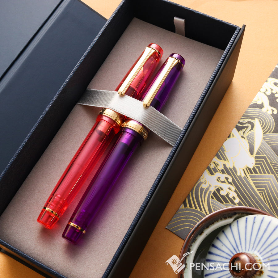 SAILOR Limited Edition Pro Gear Classic Set - Ruby Pink and Wisteria Purple - PenSachi Japanese Limited Fountain Pen