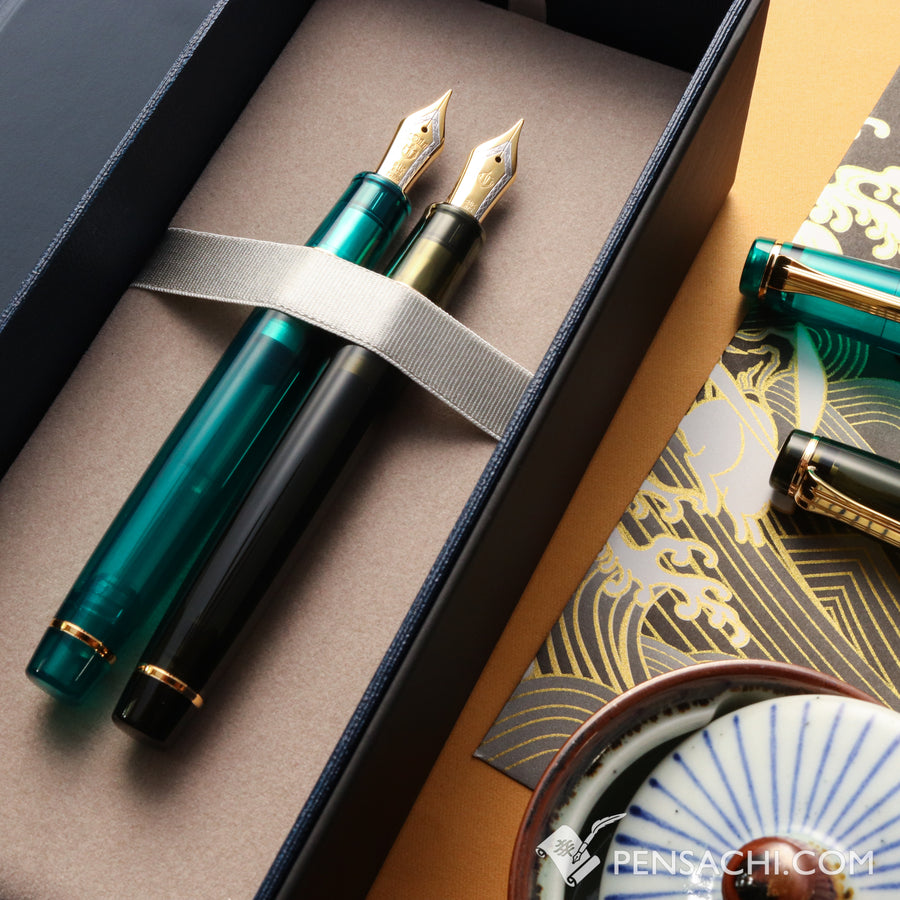 SAILOR Limited Edition Pro Gear Classic Set - Teal Green and Dark Green - PenSachi Japanese Limited Fountain Pen
