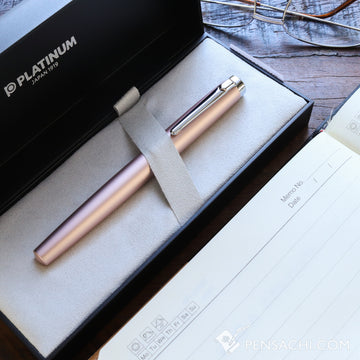 PLATINUM Procyon Luster Fountain Pen - Rose Gold - PenSachi Japanese Limited Fountain Pen