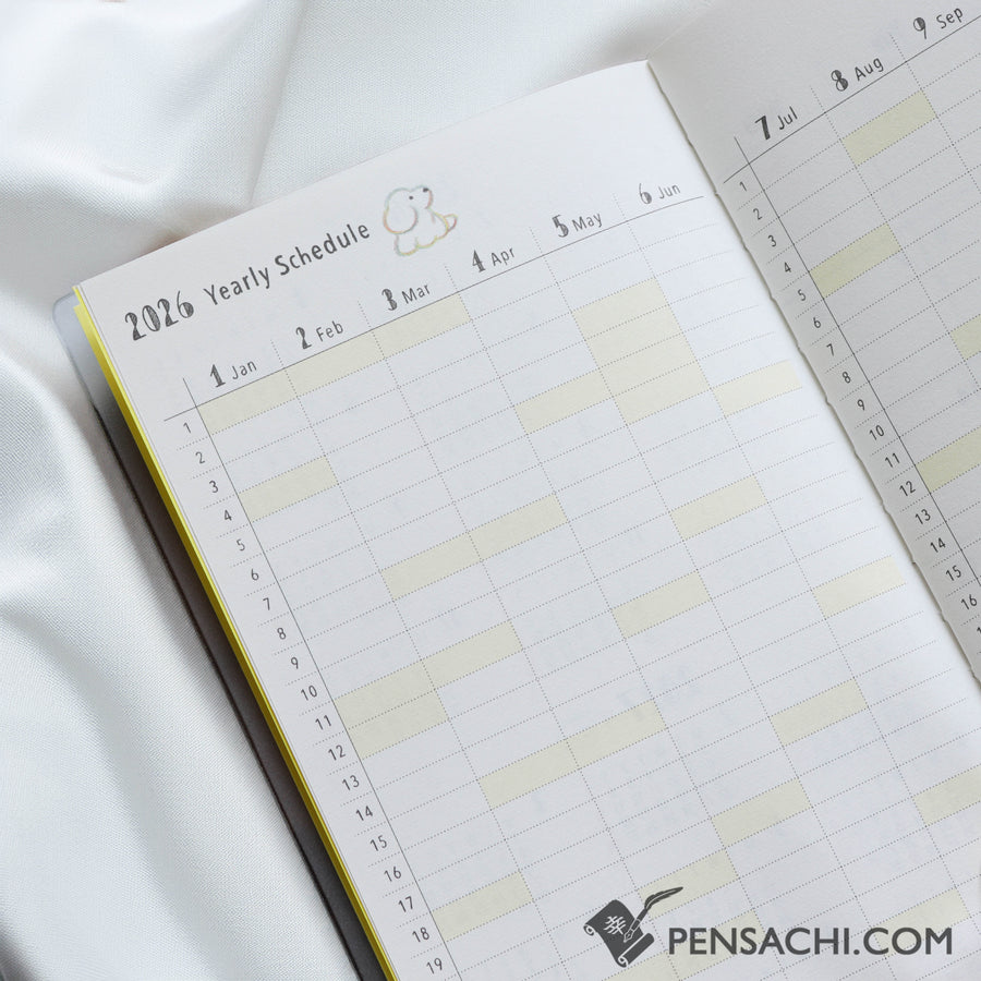 Midori Pocket Diary 2026 Notebook  - Dog