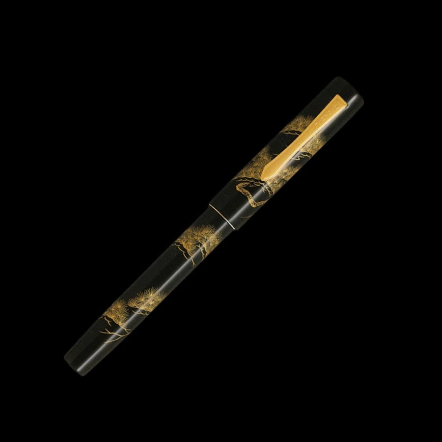 Namiki Chinkin Maki-e Fountain Pen - Pine Tree - PenSachi Japanese Limited Fountain Pen