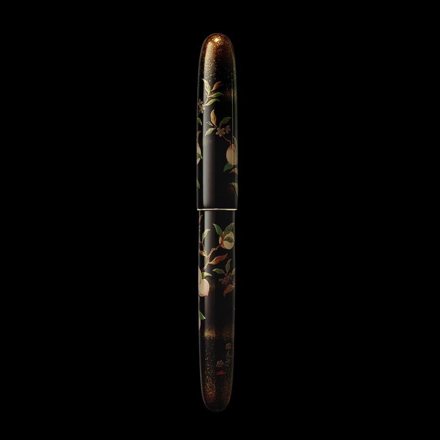 Namiki Yukari Royale Maki-e Fountain Pen - Parrot with Peach - PenSachi Japanese Limited Fountain Pen