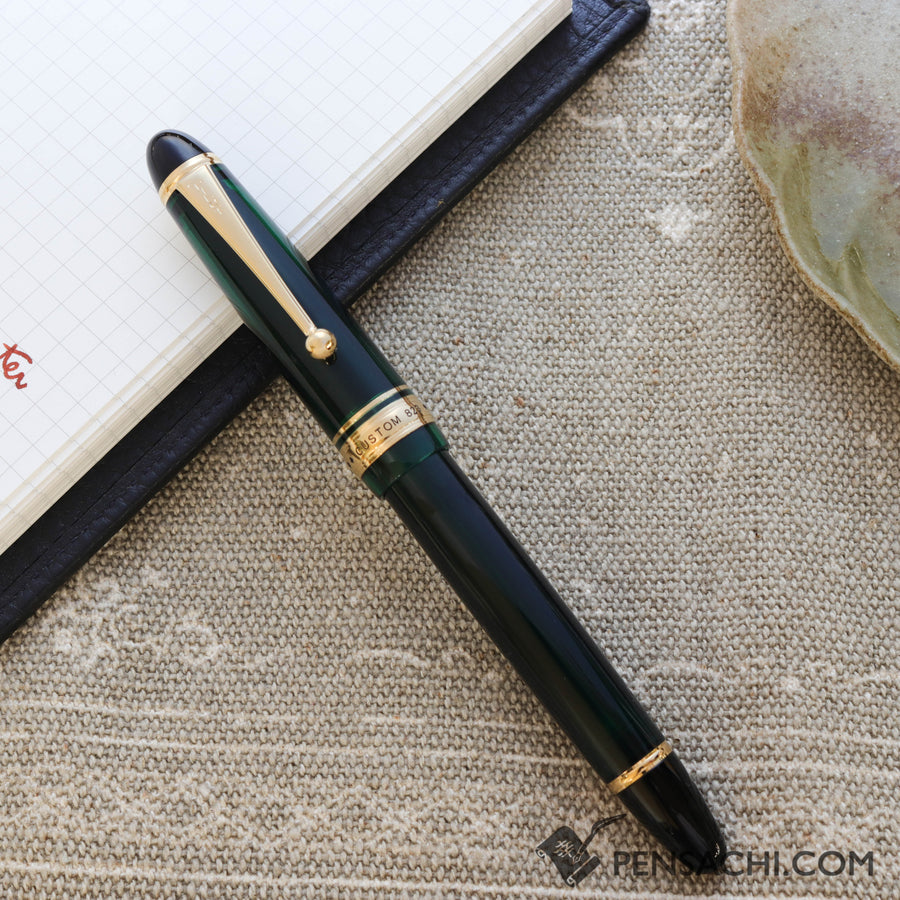 PILOT Limited Edition Custom 823 Fountain Pen - Demonstrator Green Rikka - PenSachi Japanese Limited Fountain Pen