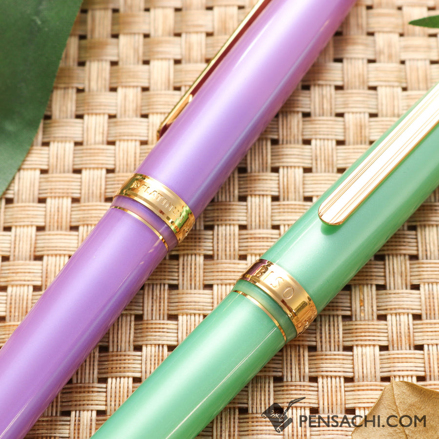PLATINUM Biso Fountain Pen - Sparkle Mint Green (Limited Edition Color)