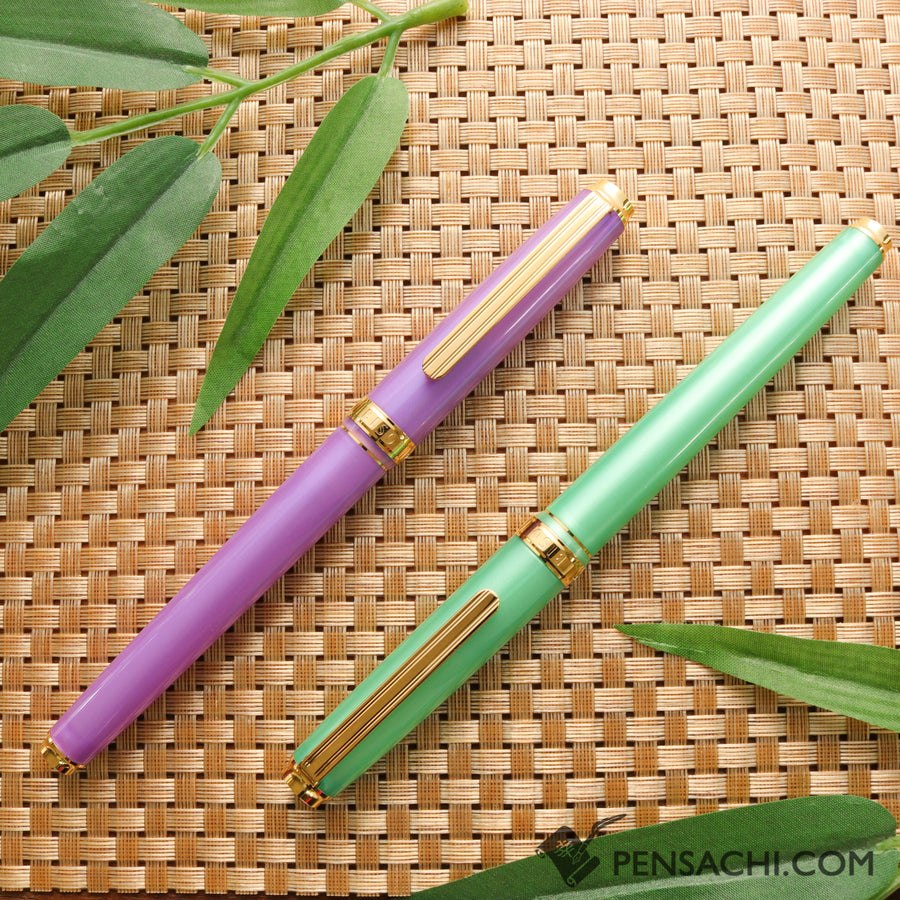 PLATINUM Biso Fountain Pen - Sparkle Mint Green (Limited Edition Color)