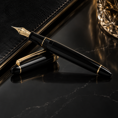 SAILOR 1911 Large (Full size) Special Nib Cross Music Fountain Pen - Black Gold - PenSachi Japanese Limited Fountain Pen