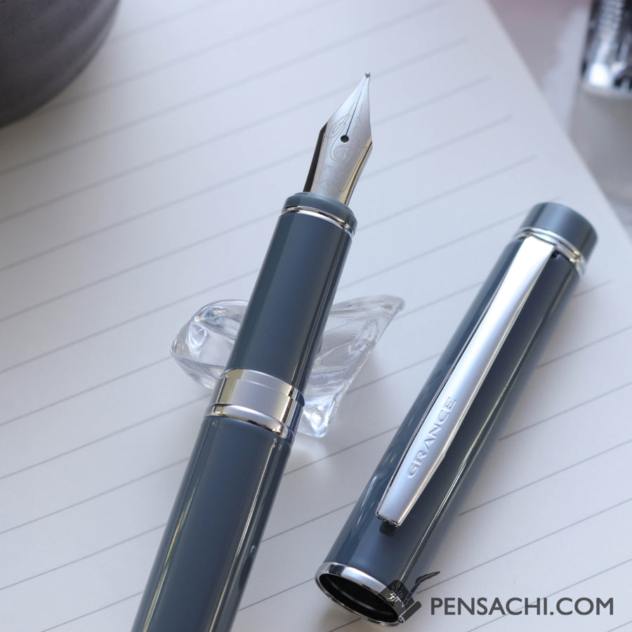 PILOT Grance Fountain Pen - Grayish Blue - PenSachi Japanese Limited Fountain Pen