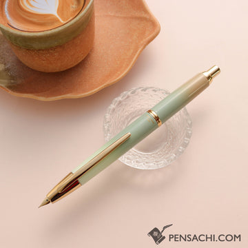 PILOT Limited Edition Vanishing Point Capless Fountain Pen - Harbor-mint Gold - PenSachi Japanese Limited Fountain Pen