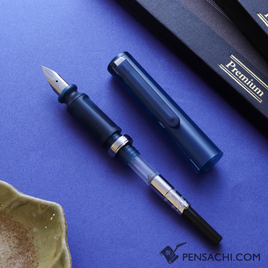 SAILOR Tuzu Adjust Fountain Pen - Clear Navy (Limited Edition) - PenSachi Japanese Limited Fountain Pen