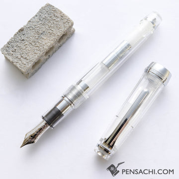 SAILOR Limited Edition Pro Gear Slim (Sapporo) Demonstrator Fountain Pen - Transparent Silver - PenSachi Japanese Limited Fountain Pen