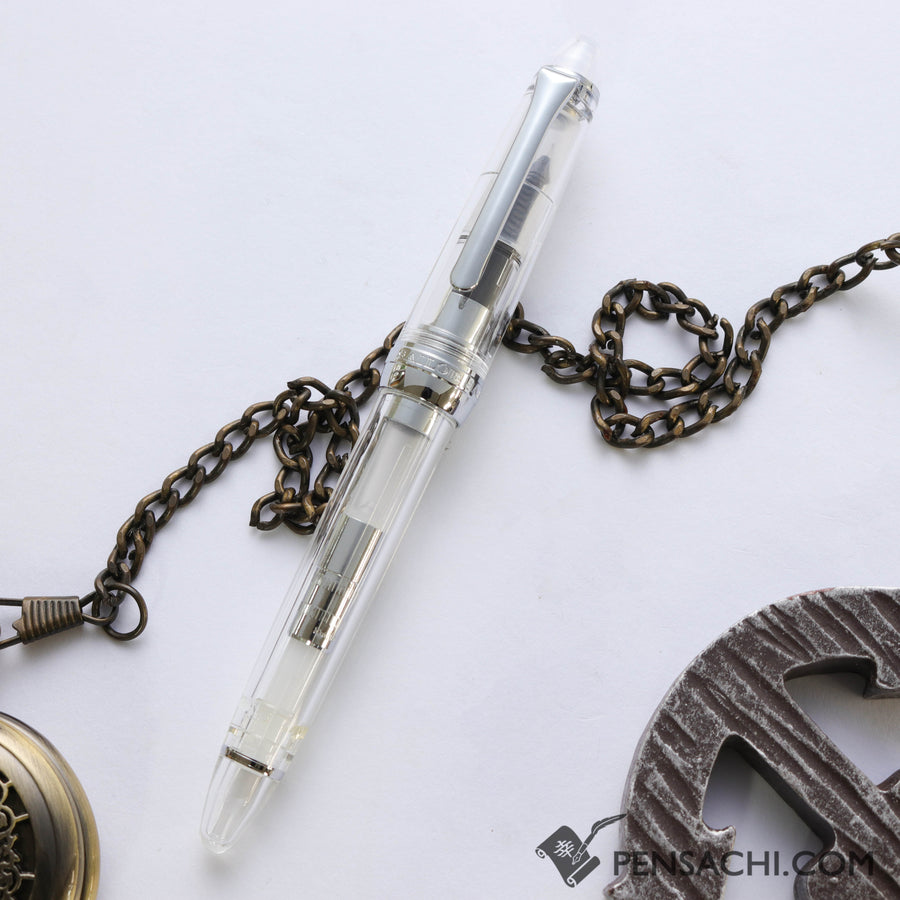 SAILOR 1911 Large (Full size) Demonstrator Fountain Pen - Transparent Silver - PenSachi Japanese Limited Fountain Pen
