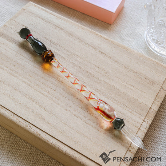 Glass Kaoria Neko Pen  - Black Cat - PenSachi Japanese Limited Fountain Pen