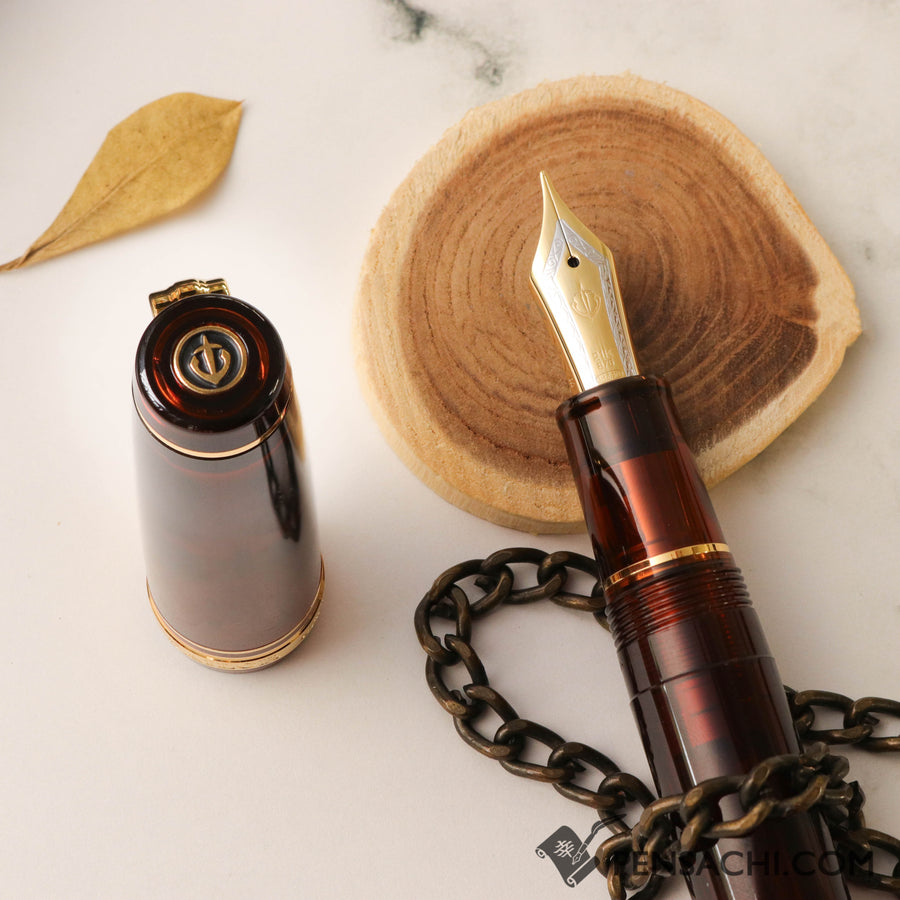 SAILOR Limited Edition Pro Gear Classic Demonstrator Fountain Pen - Walnut Brown - PenSachi Japanese Limited Fountain Pen