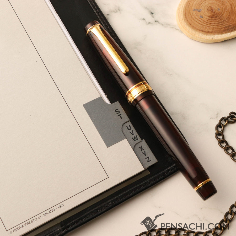 SAILOR Limited Edition Pro Gear Classic Demonstrator Fountain Pen - Walnut Brown - PenSachi Japanese Limited Fountain Pen