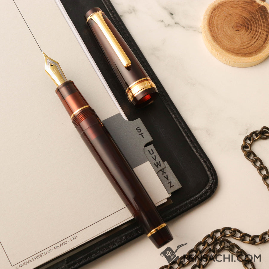 SAILOR Limited Edition Pro Gear Classic Demonstrator Fountain Pen - Walnut Brown - PenSachi Japanese Limited Fountain Pen