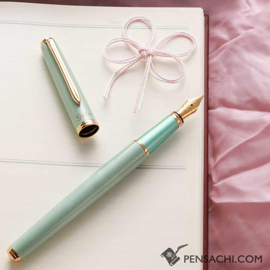 Teranishi Guitar Brillante Fountain Pen - Green - PenSachi Japanese Limited Fountain Pen