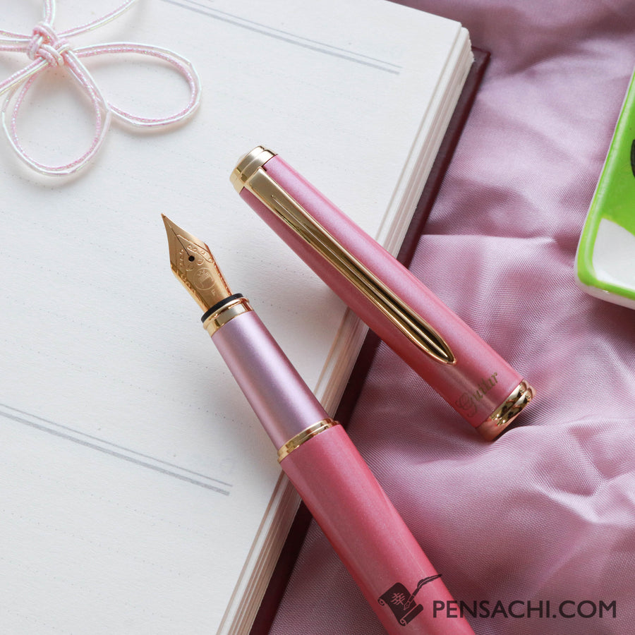 Teranishi Guitar Brillante Fountain Pen - Rose Pink - PenSachi Japanese Limited Fountain Pen