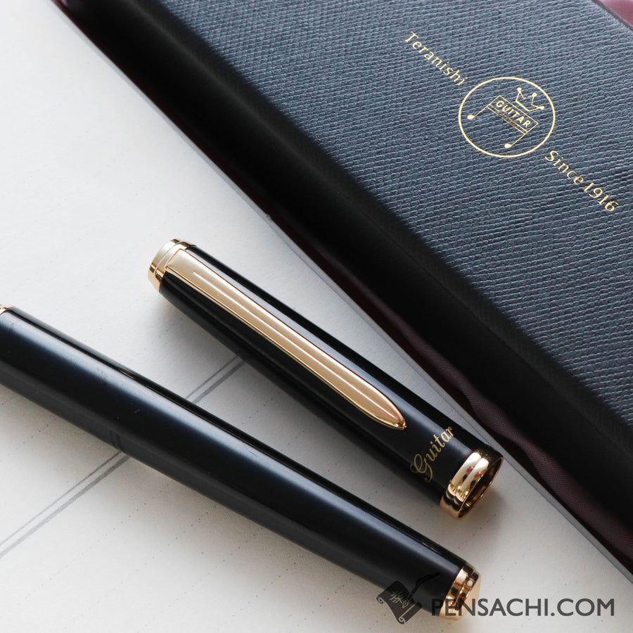 Teranishi Guitar Brillante Fountain Pen - Black - PenSachi Japanese Limited Fountain Pen