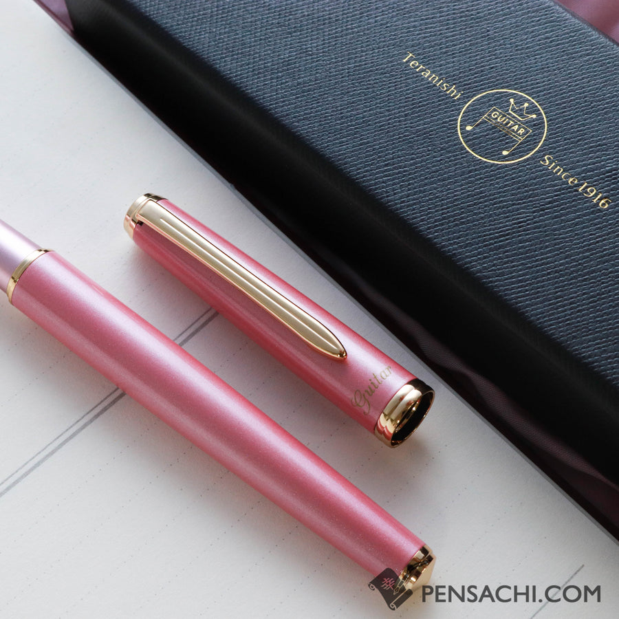 Teranishi Guitar Brillante Fountain Pen - Rose Pink - PenSachi Japanese Limited Fountain Pen