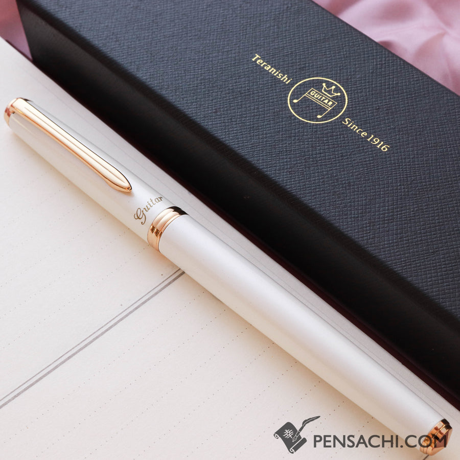 Teranishi Guitar Brillante Fountain Pen - White - PenSachi Japanese Limited Fountain Pen