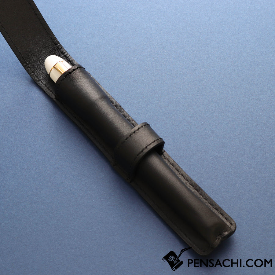 Kuretake Fountain Brush Pen Genuine Leather Pen Case - Black– PenSachi