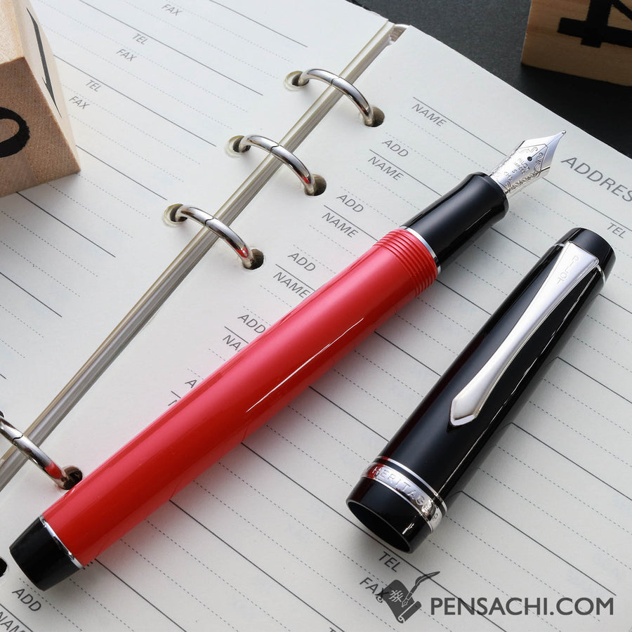 PILOT Limited Edition Custom Heritage 91 Fountain Pen - Sunshine Red - PenSachi Japanese Limited Fountain Pen