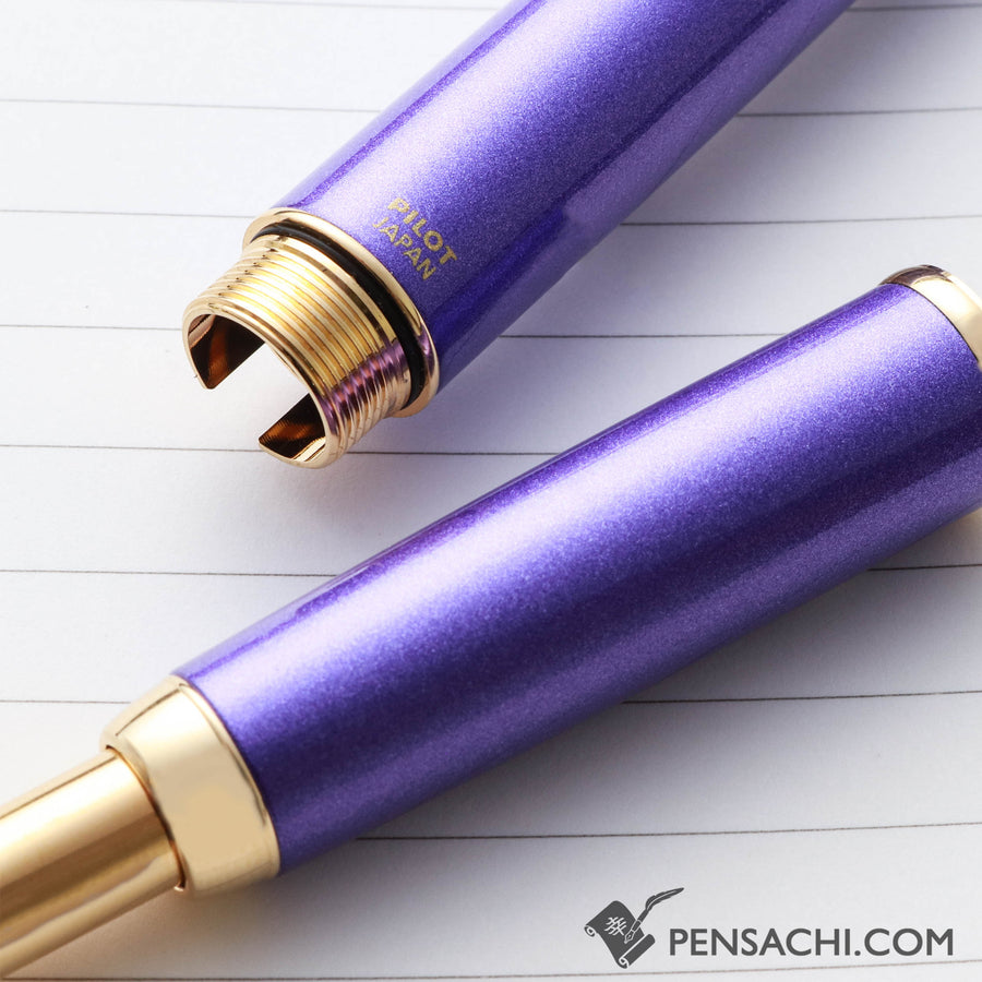 PILOT Limited Edition Vanishing Point Capless Decimo Fountain Pen - Metallic Violet Gold - PenSachi Japanese Limited Fountain Pen