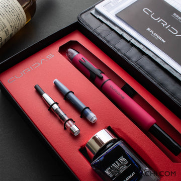 PLATINUM Curidas Depth Fountain Pen Set - Red - PenSachi Japanese Limited Fountain Pen