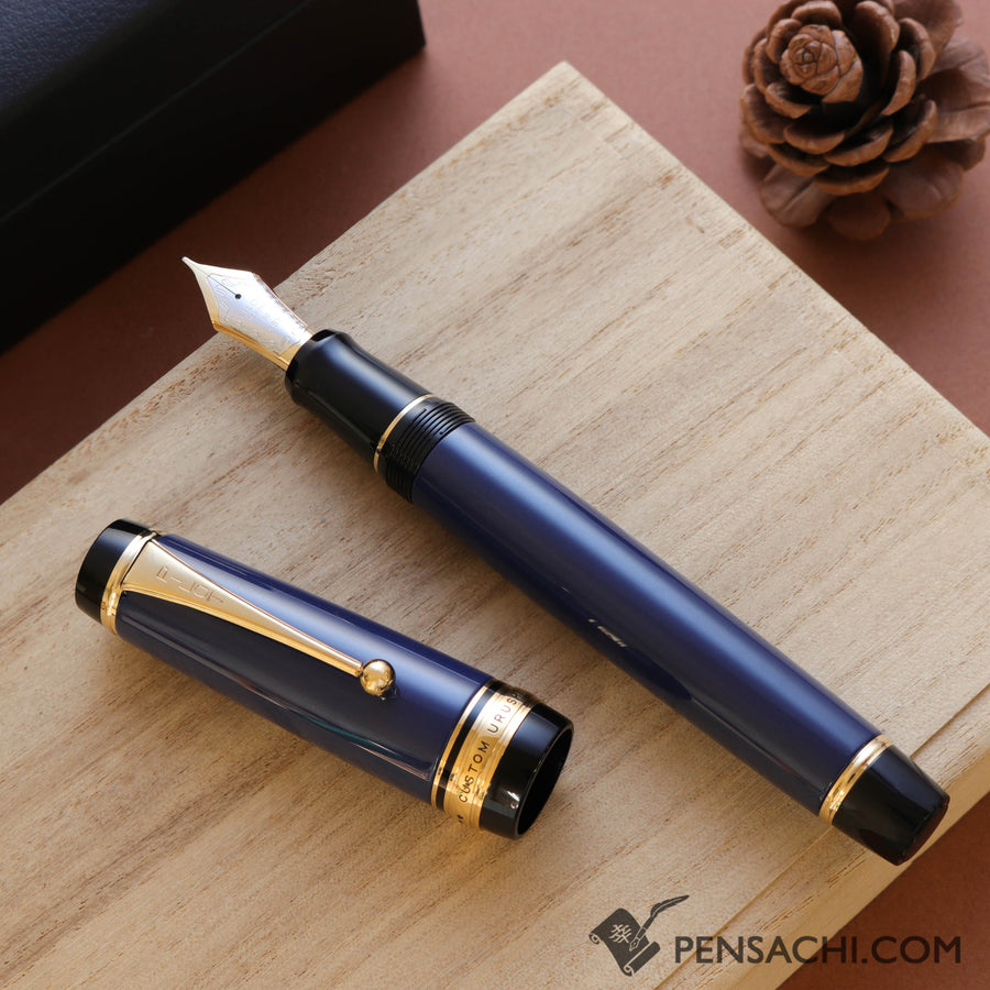 PILOT Custom Urushi Fountain Pen - Navy Blue - PenSachi Japanese Fountain Pen