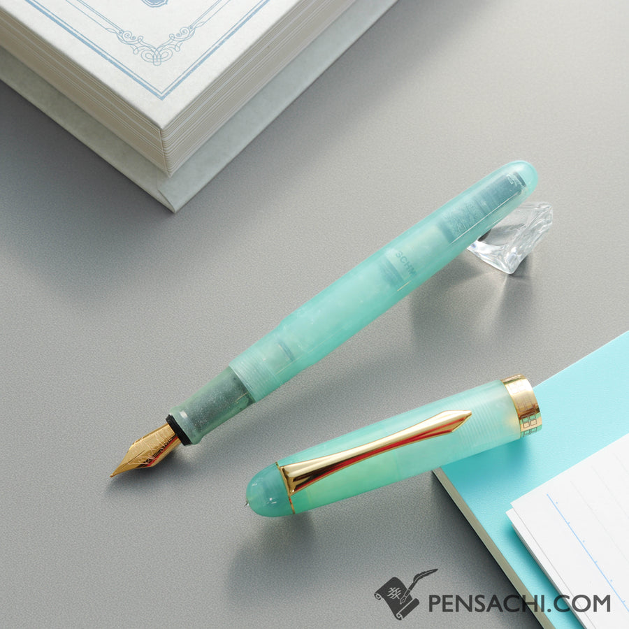 Onishi Fountain Pen - Aquamarine - PenSachi Japanese Limited Fountain Pen