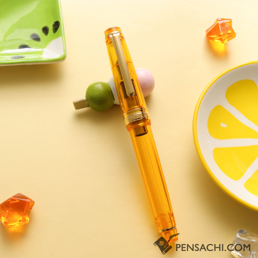 SAILOR Limited Edition Pro Gear Slim (Sapporo) Demonstrator Fountain Pen - Cyber Yellow - PenSachi Japanese Limited Fountain Pen
