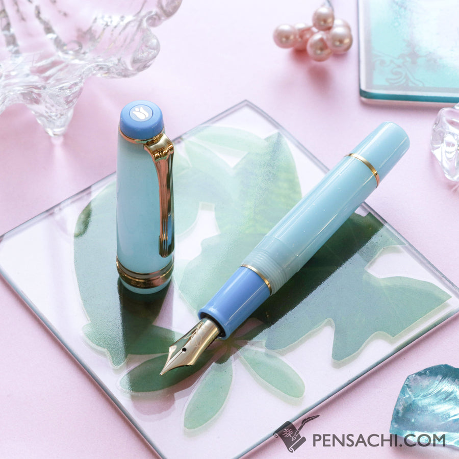SAILOR Limited Edition Pro Gear Mini Fountain Pen - Aquamarine/Tulip - PenSachi Japanese Limited Fountain Pen