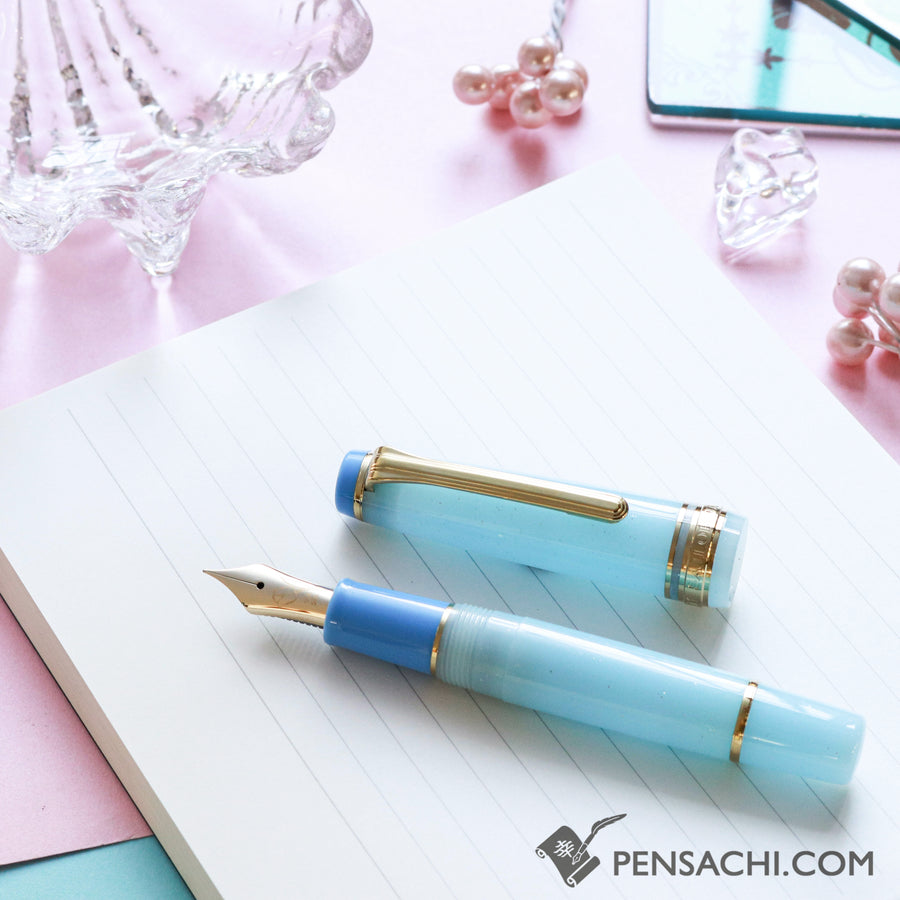 SAILOR Limited Edition Pro Gear Mini Fountain Pen - Aquamarine/Tulip - PenSachi Japanese Limited Fountain Pen