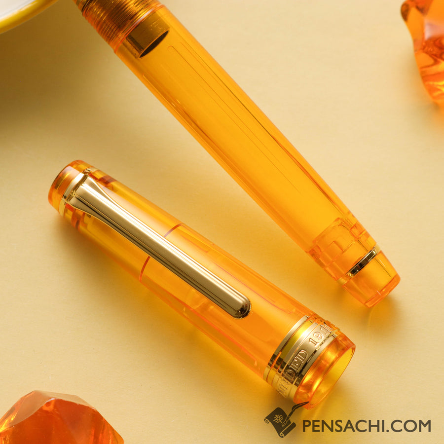 SAILOR Limited Edition Pro Gear Slim (Sapporo) Demonstrator Fountain Pen - Cyber Yellow - PenSachi Japanese Limited Fountain Pen