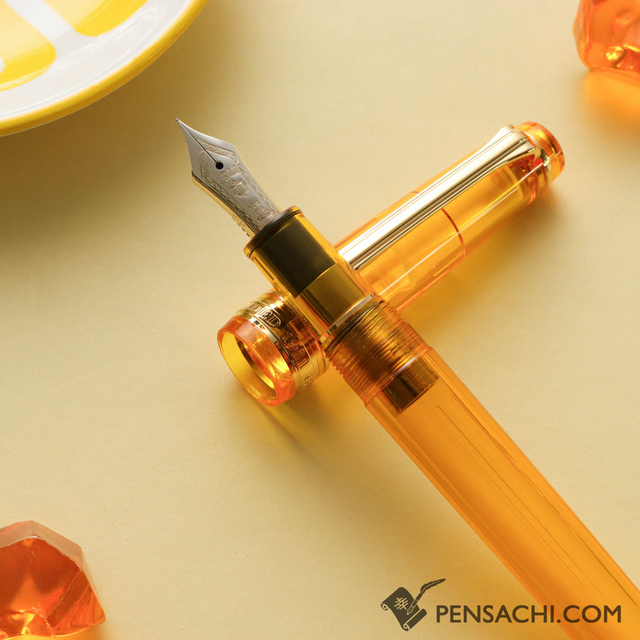 SAILOR Limited Edition Pro Gear Slim (Sapporo) Demonstrator Fountain Pen - Cyber Yellow - PenSachi Japanese Limited Fountain Pen