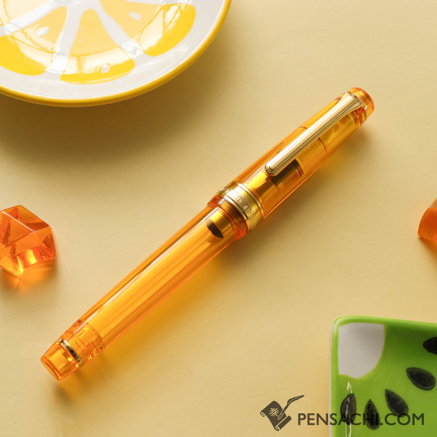 SAILOR Limited Edition Pro Gear Slim (Sapporo) Demonstrator Fountain Pen - Cyber Yellow - PenSachi Japanese Limited Fountain Pen