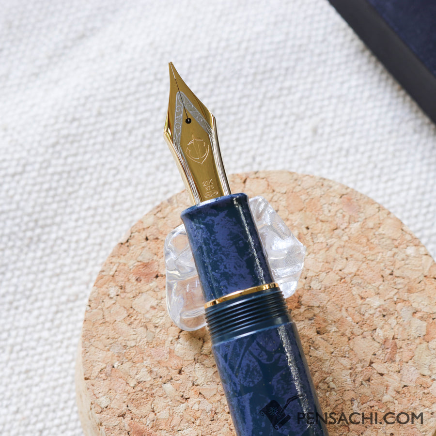 SAILOR King of Pens Urushi Makie Iro Miyabi 2nd Edition Fountain Pen -  Kon-Ruri - PenSachi Japanese Limited Fountain Pen
