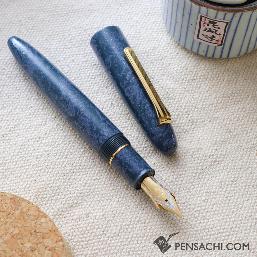 SAILOR King of Pens Urushi Makie Iro Miyabi 2nd Edition Fountain Pen -  Kon-Ruri - PenSachi Japanese Limited Fountain Pen