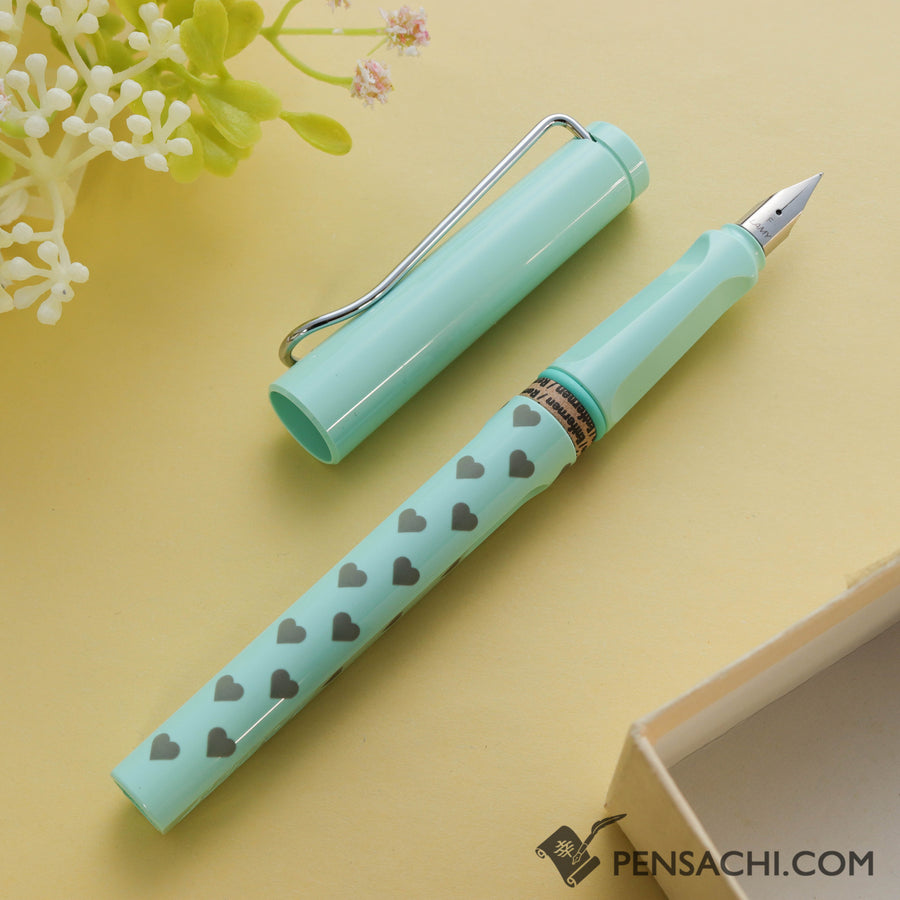 LAMY Safari Special Edition Fountain Pen - Hearts Blue - PenSachi Japanese Limited Fountain Pen