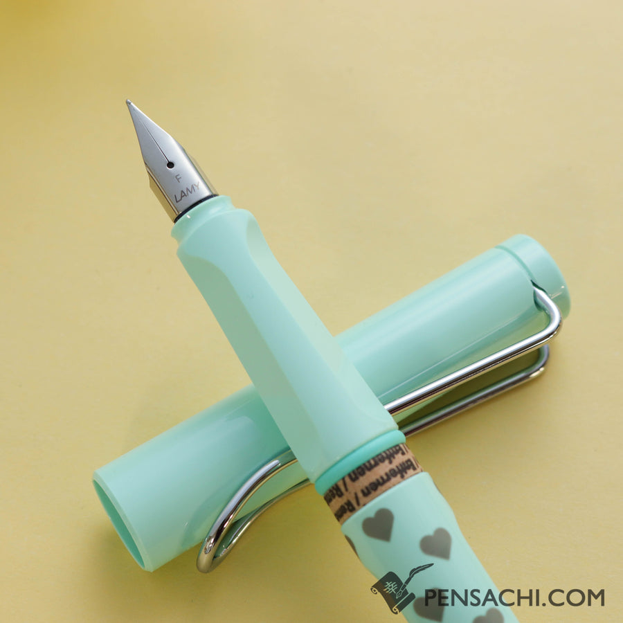 LAMY Safari Special Edition Fountain Pen - Hearts Blue - PenSachi Japanese Limited Fountain Pen