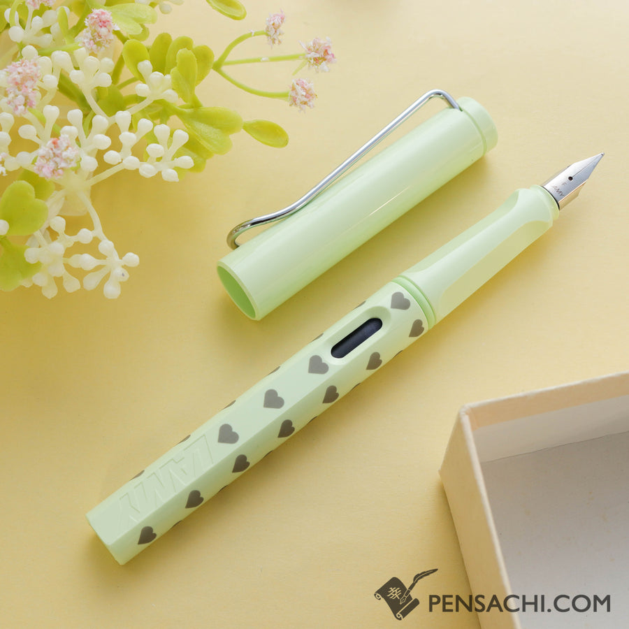 LAMY Safari Special Edition Fountain Pen - Hearts Green - PenSachi Japanese Limited Fountain Pen