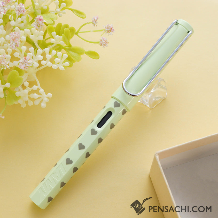 LAMY Safari Special Edition Fountain Pen - Hearts Green - PenSachi Japanese Limited Fountain Pen