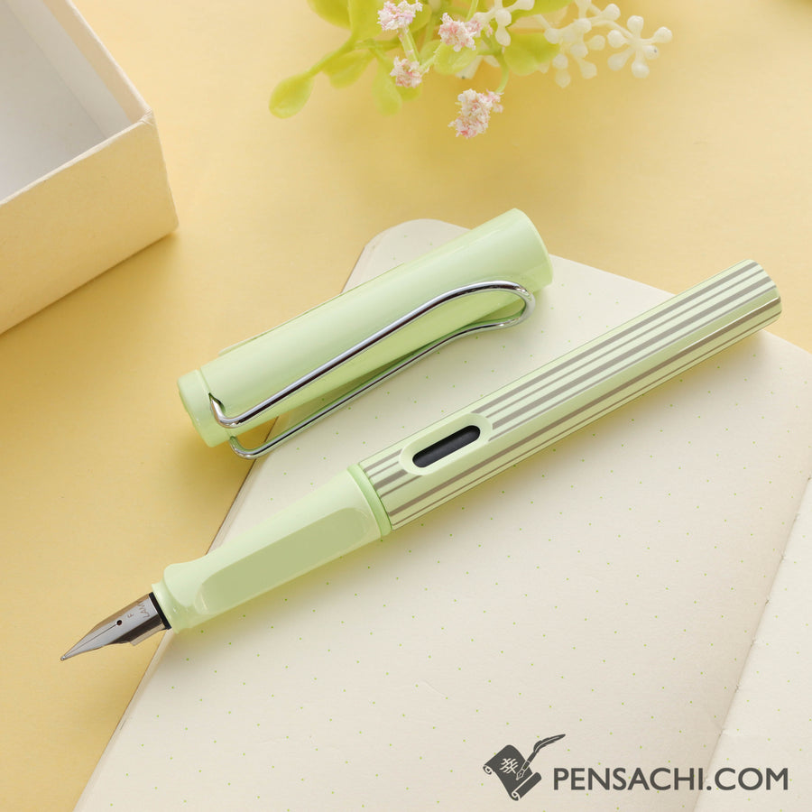 LAMY Safari Special Edition Fountain Pen - Stripes Green - PenSachi Japanese Limited Fountain Pen