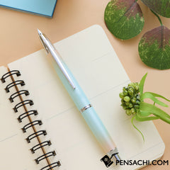 PILOT Limited Edition Vanishing Point Capless Decimo -  Omura Bay Glass Beach Aqua - PenSachi Japanese Limited Fountain Pen